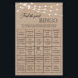 Prospectus 14 Cm X 21,6 Cm Rustic Trouver l'invité bingo nuptiale douche jeu<br><div class="desc">Profitez de votre douche nuptiale avec ces jeux simples et mignons. Consultez notre collection pour plus de jeux de douche nuptiale dans le même style. Veuillez noter que ces jeux ne sont pas modifiables.</div>