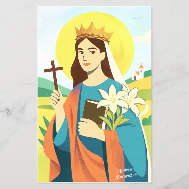 Prospectus 14 Cm X 21,6 Cm Sainte Catherine de Sienne  (Devant)