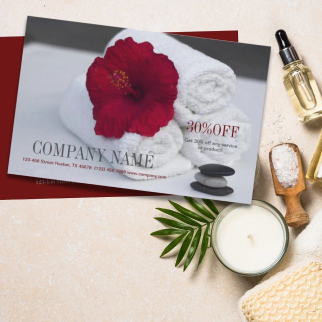 Prospectus 14 Cm X 21,6 Cm Salon de massage SPA Aromathérapie Tropicale Entre (Créateur téléchargé)