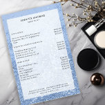 Prospectus 14 Cm X 21,6 Cm Salon de Parties scintillant bleu moderne Liste de<br><div class="desc">Moderne,  bleu,  parties scintillant,  salon,  liste de prix. Modifiez votre produit en quelques minutes en ajoutant vos données. Vous pouvez modifier la police/la couleur/la position par "personnalisation supplémentaire".</div>