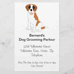 Prospectus 14 Cm X 21,6 Cm Salon de toilettage pour Saint-Bernard