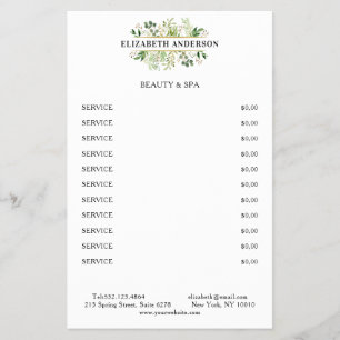 Prospectus 14 Cm X 21,6 Cm Salon Moderne Botanique Noir Vert Blanc