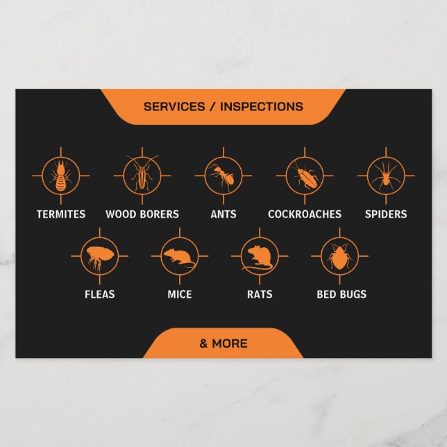 Prospectus 14 Cm X 21,6 Cm Service de lutte antiparasitaire (Devant)