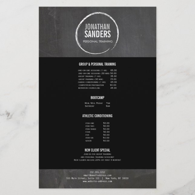 Prospectus 14 Cm X 21,6 Cm SKETCH LOGO DU FORMATEUR PERSONNEL Circulaire (Devant)