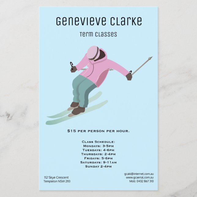 Prospectus 14 Cm X 21,6 Cm Ski (Devant)