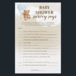 Prospectus 14 Cm X 21,6 Cm Sondage Ours en Peluche Bleu Poussiéreux Dit Jeu d<br><div class="desc">Sondage Dit est un jeu amusant et interactif parfait pour toute baby shower sur le thème de l'ours en peluche. Ce jeu est sûr de faire parler,  rire et jouer vos invités.</div>