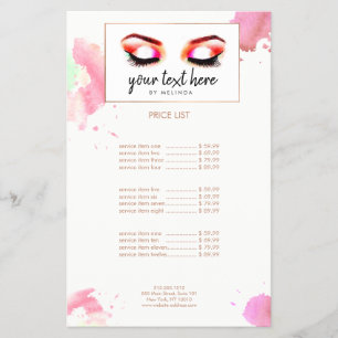 Prospectus 14 Cm X 21,6 Cm Sourcils personnalisés au texte personnalisé à l'a