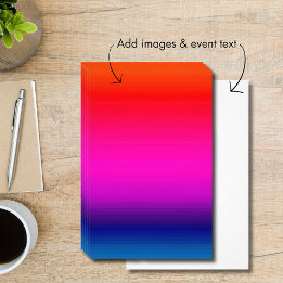 Prospectus 14 Cm X 21,6 Cm Spectre de couleurs horizontales rouge pourpre ble