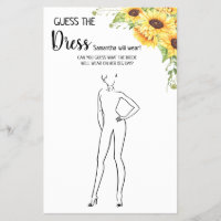 Sunflowers Guess Dress Fête des mariées Carte de j