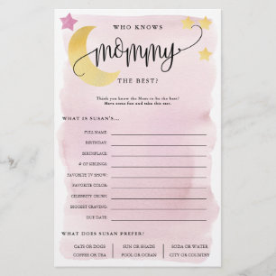 Prospectus 14 Cm X 21,6 Cm Sur la lune qui connaît maman Pink Paper Game Card