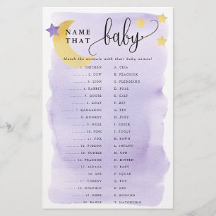 Prospectus 14 Cm X 21,6 Cm Sur Lune Animal Correspondant Papier Jeu Carte-Pur