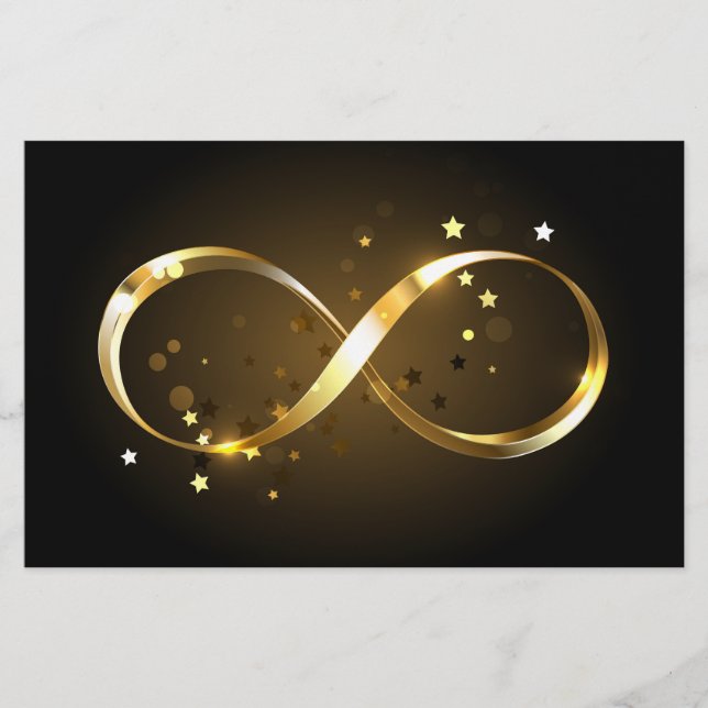 Prospectus 14 Cm X 21,6 Cm Symbole d'infini doré (Devant)