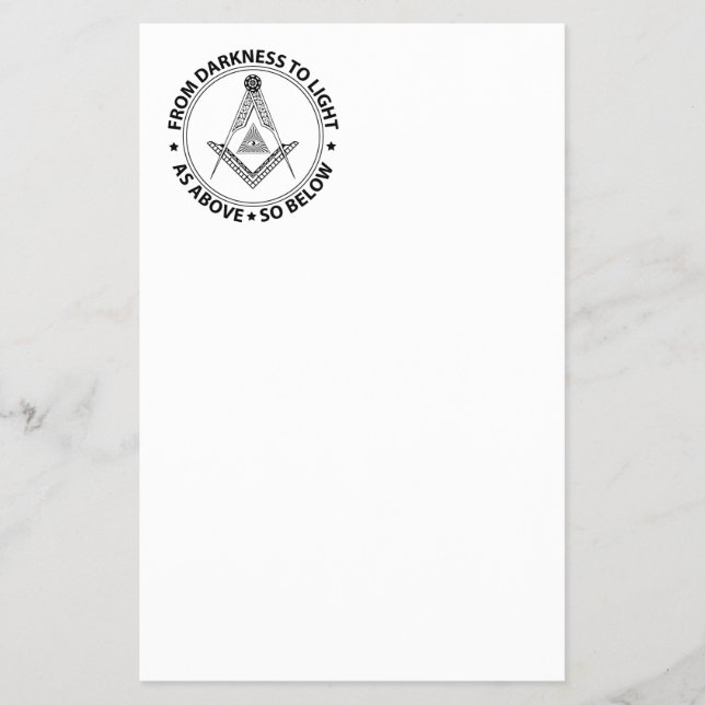 Prospectus 14 Cm X 21,6 Cm Symbole franc-maçonnerie (Devant)
