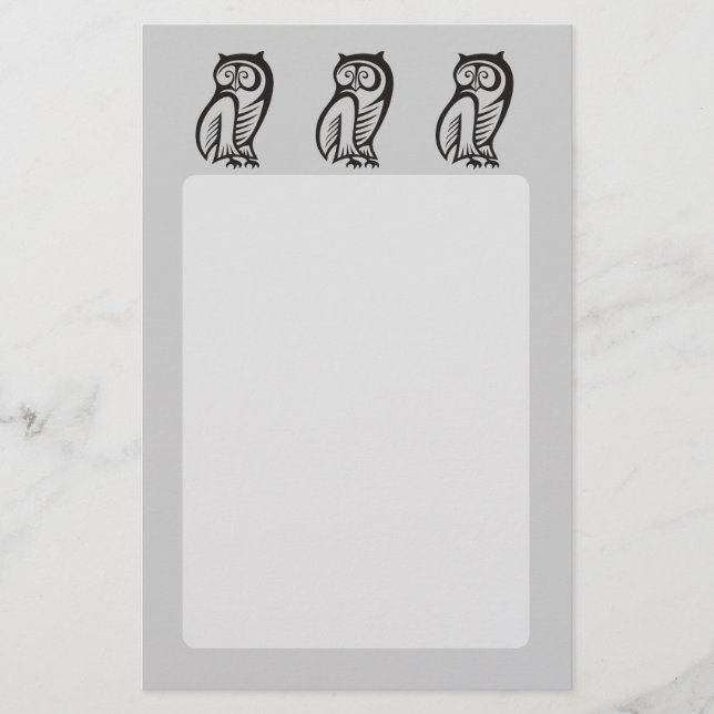 Prospectus 14 Cm X 21,6 Cm Symbole hibou noir (Devant)