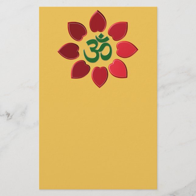 Prospectus 14 Cm X 21,6 Cm Symbole Om (Devant)