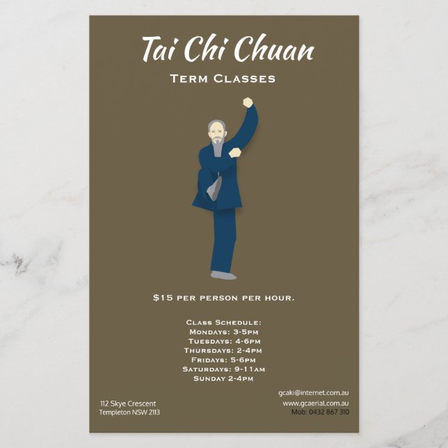 Prospectus 14 Cm X 21,6 Cm Tai Chi (Devant)