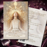 Prospectus 14 Cm X 21,6 Cm Tarot Mystic Woman Oye Moon Gold QR Code<br><div class="desc">Faites la promotion de vos services holistiques grâce à cet élégant Flyer professionnel Tarot and Spiritual QR Code, conçu pour les professionnels dans les domaines de la lecture du Tarot, de l'accompagnement spirituel, de l'enseignement du yoga, de la méditation et de la guérison holistique. Doté d'un design céleste mystique aux...</div>
