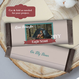 Prospectus 14 Cm X 21,6 Cm Teal Green, Burgundy Eagle Scout Candy Bar Wrapper