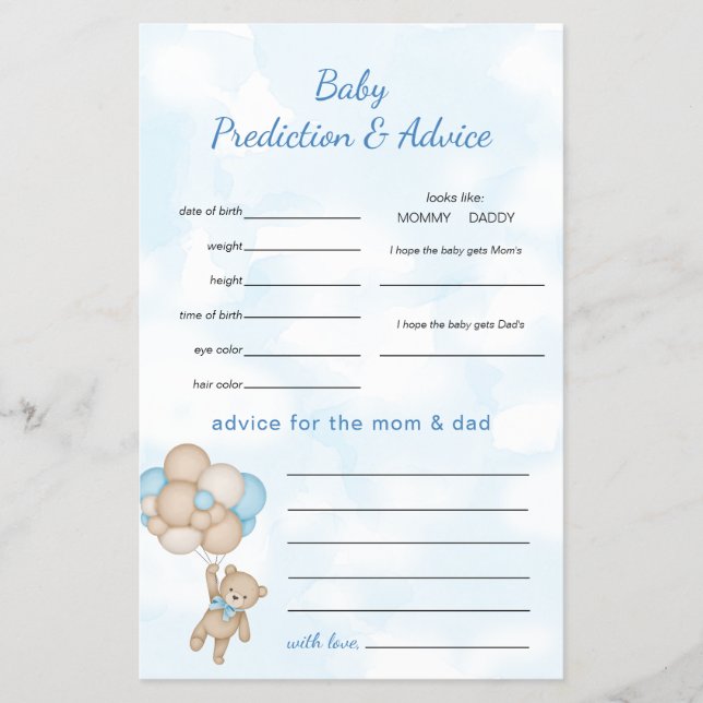 Prospectus 14 Cm X 21,6 Cm Teddy Bear Predictions and Advice (Devant)