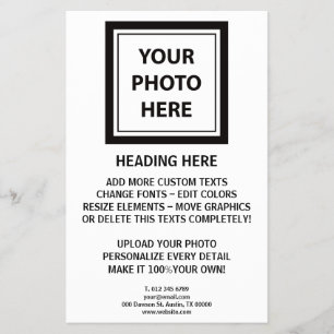 Prospectus 14 Cm X 21,6 Cm Télécharger une photo et ajouter du texte - Person