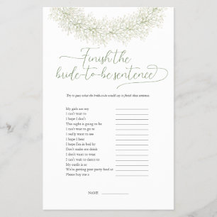 Prospectus 14 Cm X 21,6 Cm Terminer Le Flyer Du Jeu De Fête des mariées De Pe