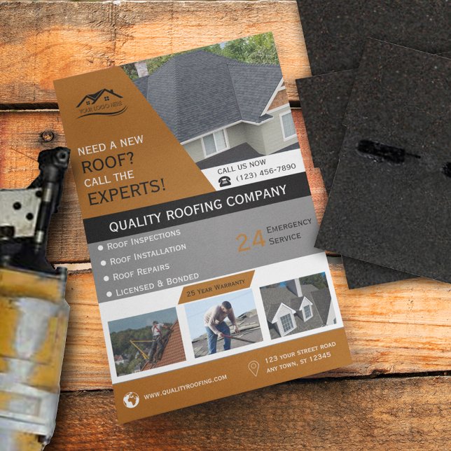 Prospectus 14 Cm X 21,6 Cm Toiture Business Gold (Créateur téléchargé)