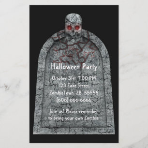 Prospectus 14 Cm X 21,6 Cm Tombstone - Halloween Flyer