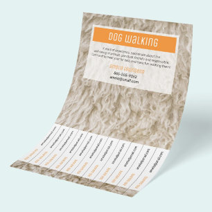 Prospectus 14 Cm X 21,6 Cm Tracts de promeneur de chien Professionnel Minimal