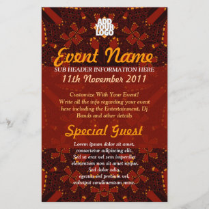 Prospectus 14 Cm X 21,6 Cm Tribal Earth Event Flyer