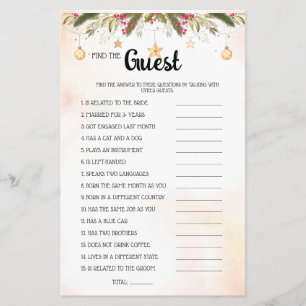 Prospectus 14 Cm X 21,6 Cm Trouvez la Fête des mariées de Noël de l'invité F