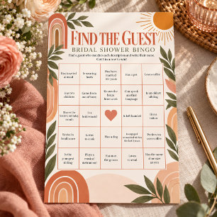 Prospectus 14 Cm X 21,6 Cm Trouvez le Bingo de Mariage Terracotta pour Invité