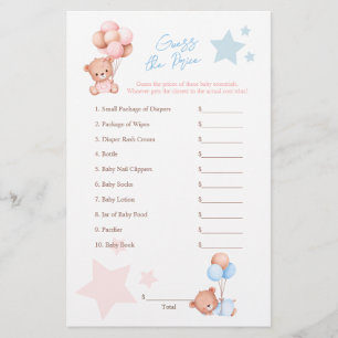 Prospectus 14 Cm X 21,6 Cm Twin Nounours Devinez Le Prix Game Flyer