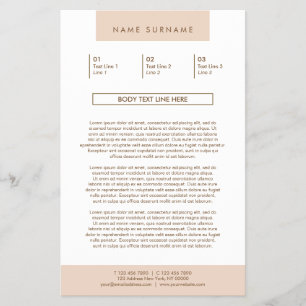 Prospectus 14 Cm X 21,6 Cm Typographie simple minimaliste Pastel Peach 5.5x8.