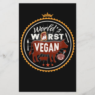 Prospectus 14 Cm X 21,6 Cm Vache Mondes le plus mauvais Vegan Meat BBQ