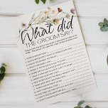 Prospectus 14 Cm X 21,6 Cm Vintage minuscule jeu floral La salle dirait<br><div class="desc">Qu'est-ce que le jeu de douche nuptiale Groom Say. Petite floraison collection vintage. Aquarelle botanique,  tendres et fleurs d'aquarelle absolument minuscules. Les articles correspondants pour compléter votre collection d'événements sont disponibles dans notre boutique Zazzle!</div>