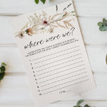 Prospectus 14 Cm X 21,6 Cm Vintage Petit Jeu Floral Où Étions-Nous<br><div class="desc">Où nous étions jeu de douche nuptiale. Petite floraison collection vintage. Aquarelle botanique,  tendres et fleurs d'aquarelle absolument minuscules. Les articles correspondants pour compléter votre collection d'événements sont disponibles dans notre boutique Zazzle!</div>