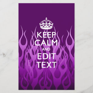 Prospectus 14 Cm X 21,6 Cm Votre texte sur Garder le calme sur Purple Racing