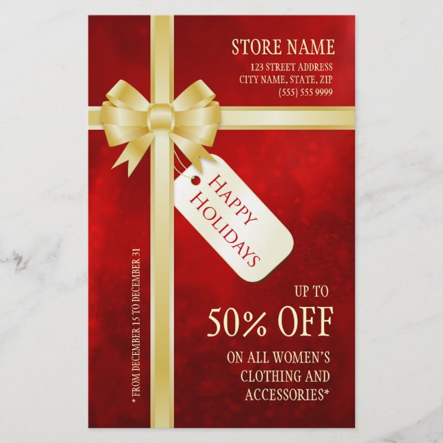 Prospectus 14 Cm X 21,6 Cm Voyage de Noël présent (Devant)