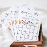 Prospectus 14 Cm X 21,6 Cm Wildflower Bridal Shower Bingo Paper Bingo Card<br><div class="desc">Have some fun at your shower with this easy to play bingo game! Add your personalized text using the template form. Use the value paper to make it easier to write on.</div>