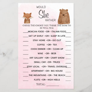 Prospectus 14 Cm X 21,6 Cm Woodland Voudrait-elle Plutôt baby shower carte de