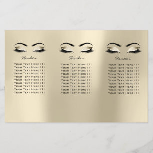 Prospectus 14 Cm X 21,6 Cm Yeux de maquillage crème ivoire Lashes DL 3