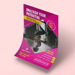 Prospectus 14 Cm X 21,6 Cm Yoga Cours de gym Girl rose moderne photo marketin<br><div class="desc">Faites la promotion de vos cours d'entraînement ou de votre studio de remise en forme grâce à ce design branché Gym Flyer. Avec un design rose et jaune ceinturé avec espace pour une photo, votre logo, ligne ou titre de balise, texte personnalisé ainsi qu'une offre promotionnelle. Vous pouvez modifier tous...</div>