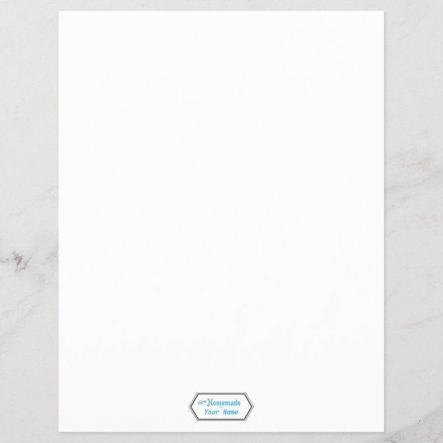 Prospectus 21,6 Cm X 24,94 Cm 100% Étiquette alimentaire maison (Devant)