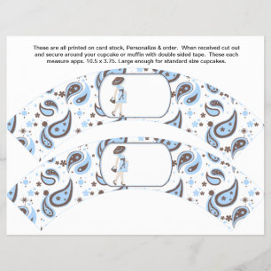 Prospectus 21,6 Cm X 24,94 Cm 2 Baby shower Bleu Enveloppeurs Personnalisés Cupc