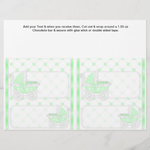Prospectus 21,6 Cm X 24,94 Cm 2 Favor de Baby Shower Vert Personnalisé Emballage