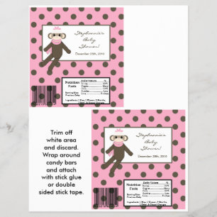 Prospectus 21,6 Cm X 24,94 Cm 2 Héroshey's grand bar Wrapper rose Sock Singe