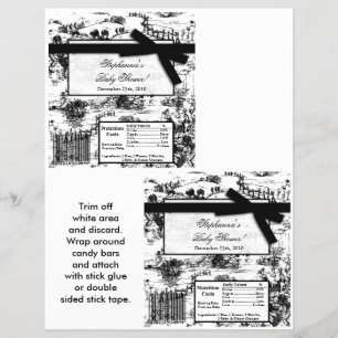 Prospectus 21,6 Cm X 24,94 Cm 2 Hershey's Grand Bar Wrapper Black Toile Fabric