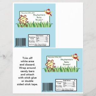 Prospectus 21,6 Cm X 24,94 Cm 2 Hershey's Grand Bar Wrapper Pluie-Forêt Jungle