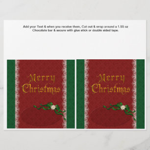 Prospectus 21,6 Cm X 24,94 Cm 2 Noël Vacances Personnalisées Barre-Bonbons