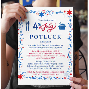 Prospectus 21,6 Cm X 24,94 Cm 4 juillet Potluck